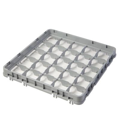Nástavec koše half drop 500x500 mm šedý, model E2, Cambro, počet přihrádek: 25 (5x5), rozměr přihrádky: 89x89 mm, Světle šedá,…